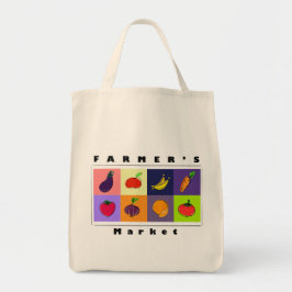Bolso De Tela Modern Minimal Fruits & Veggies – Farmer’s Market