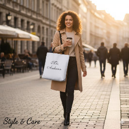 Bolso De Tela Modern Name Printed Spacious Tote Bag