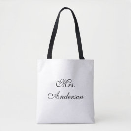 Bolso De Tela Modern Name Printed Spacious Tote Bag