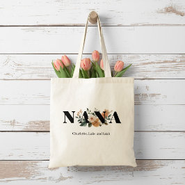 Bolso De Tela Modern Personalized Nana Floral Gift