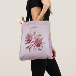 Bolso De Tela Modern Pink Flowers Tote Bag