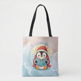 Bolso De Tela Modern Reading Penguin Aesthetic Shoulder Tote Bag