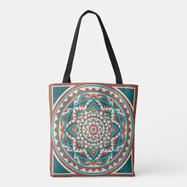Bolso De Tela Modern Southwest Mandala  (Reverso)