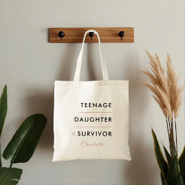 Bolso De Tela Modern Teen Daughter Survivor Personalized