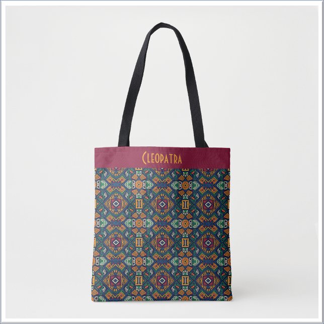 Bolso De Tela Modern Tribal Ethnic Geometric Pattern (Subido por el creador)