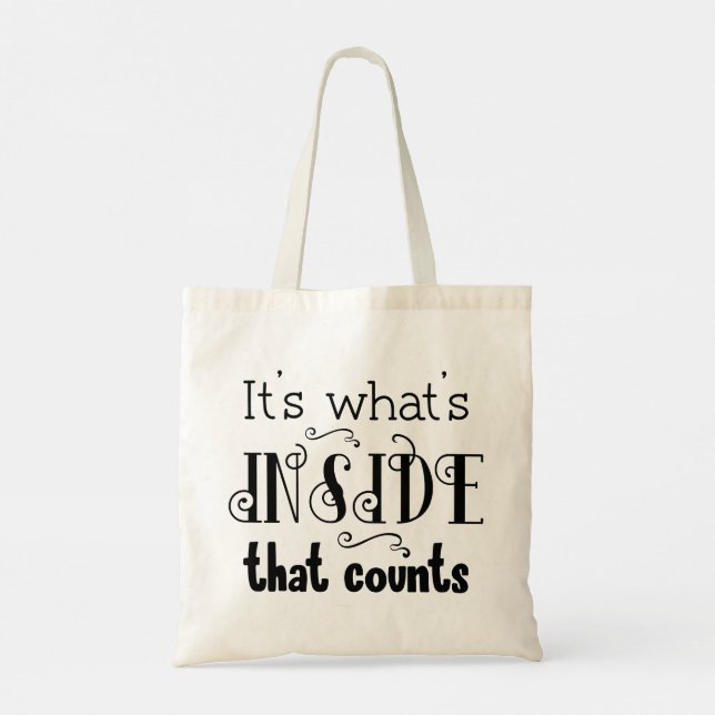 Bolso De Tela Modern Typography funny Quotes (Reverso)