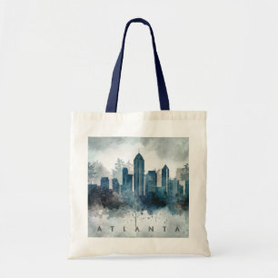 Bolso De Tela Moderna Atlanta Georgia color de agua estilizado