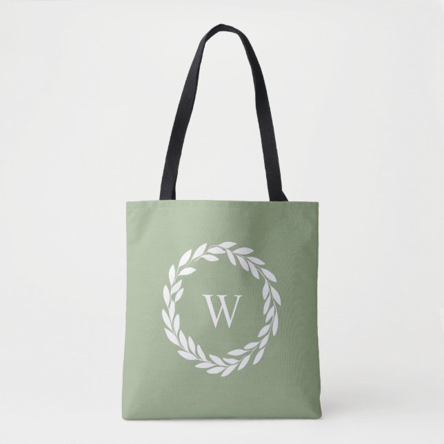 Bolso De Tela Moderna casa de campo monogramada Tote Bag (Anverso)