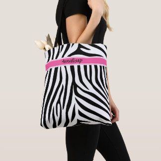 Bolso De Tela Moderna diseñadora personalizada de stripe de cebr