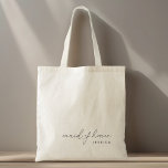 Bolso De Tela Moderna empleada Minimalista de honor Tote Bag<br><div class="desc">Bolsa de tote diseñada por el personalizado para la criada de honor con un diseño moderno y minimalista.</div>