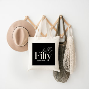 Bolso De Tela Moderna foto de tipografía mínima por 50 años