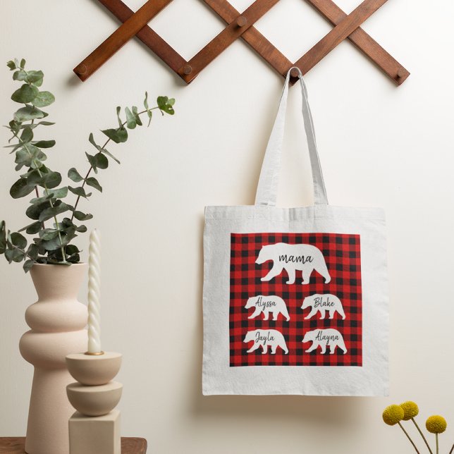 Bolso De Tela Moderna Funda Roja Y Oso De Mamá Blanca (Subido por el creador)