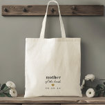 Bolso De Tela Moderna madre de corazón de oro de la novia regalo<br><div class="desc">Bolsa de té diseñada por personalizados para la madre de la novia,  con tipografía moderna clásica con diseño de corazón dorado.</div>