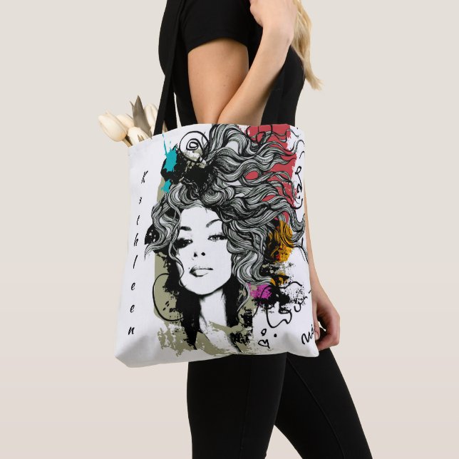 Bolso De Tela Moderna mujer fuerte con estilo Personalización Em (Detalle)