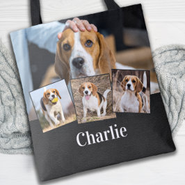 Bolso De Tela Moderna Personalizada 4 Mascotas Foto Nombre Perro