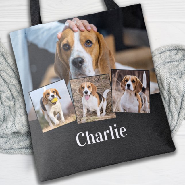 Bolso De Tela Moderna Personalizada 4 Mascotas Foto Nombre Perro (Subido por el creador)