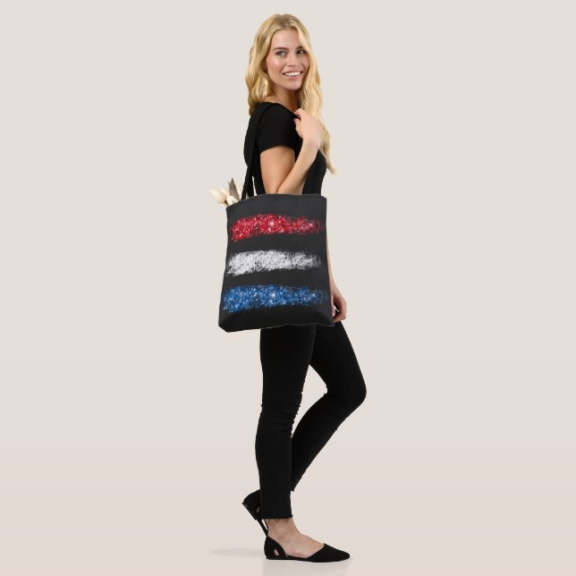 Bolso De Tela *~* Moderna, simple y abstracta bandera estadounid (Puesto)
