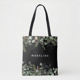 Bolso De Tela Moderna vegetación de invierno personalizada