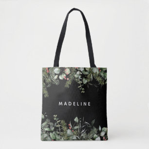 Bolso De Tela Moderna vegetación de invierno personalizada