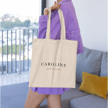 Bolso De Tela Moderna Y Clásica Mujer Minimalista De Honor<br><div class="desc">Una moderna maquina minimalista de honor es elegante. Es perfecto para dama de honor y regalos de honor.</div>