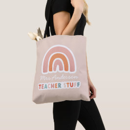 Bolso De Tela Moderna y colorida tipografía audaz profesora de a