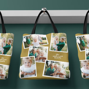 Bolso De Tela Moderna y elegante mostaza de la familia multifoto