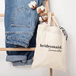 Bolso De Tela Moderna y personalizada Boho Bridal Shower Bridal<br><div class="desc">Echa un vistazo a estas bolsas de té perfectas para tu fiesta nupcial, para invitados a una fiesta de soltera, para invitados de cumpleaños o bodas. Un bolso de tote moderno y elegante es moda y sofisticado para complementar a tu boda o cualquier ocasión especial. Se pueden personalizar con tu...</div>