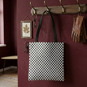 Bolso De Tela Moderna y simple compra de blanco negro a cuadros