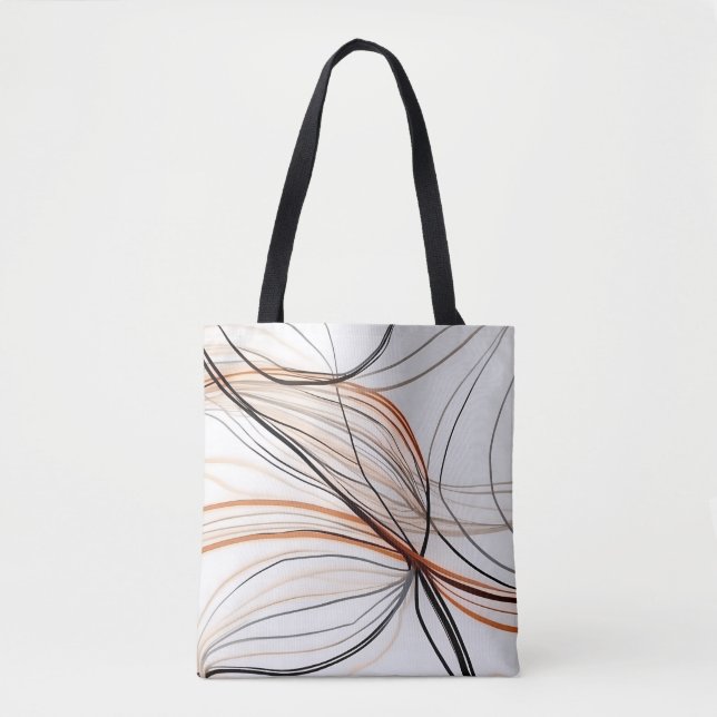 Bolso De Tela Modernas líneas de movimiento abstractas y elegant (Anverso)