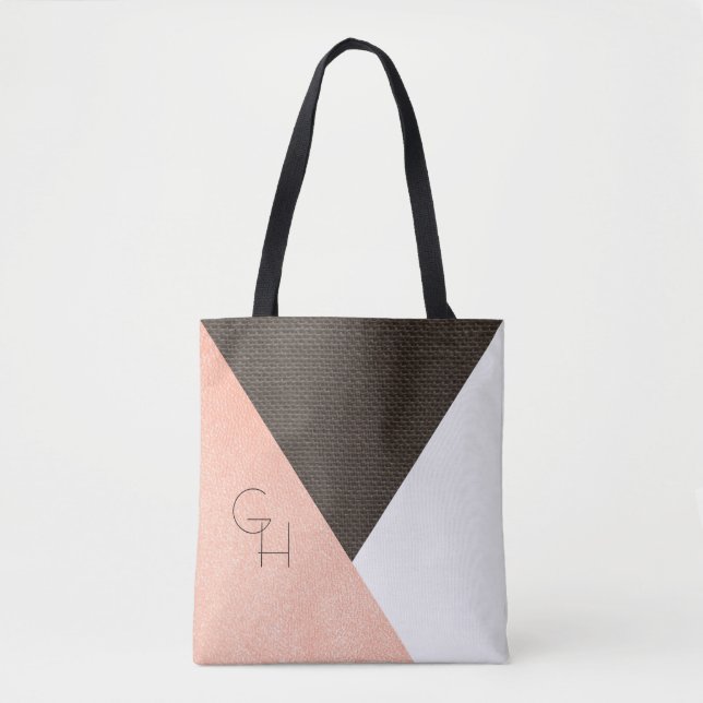 Bolso De Tela Modernas y elegantes iniciativas de cuero crema (Anverso)