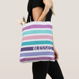 Bolso De Tela Moderno BENEFICIADO Pastel a la raya cristiano