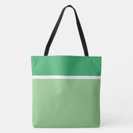 Bolso De Tela Moderno Chic Bonito Dos Tonos Verde Blanco Rayas 