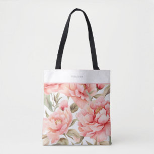 Bolso De Tela Moderno Cottagecore Rubor Peony