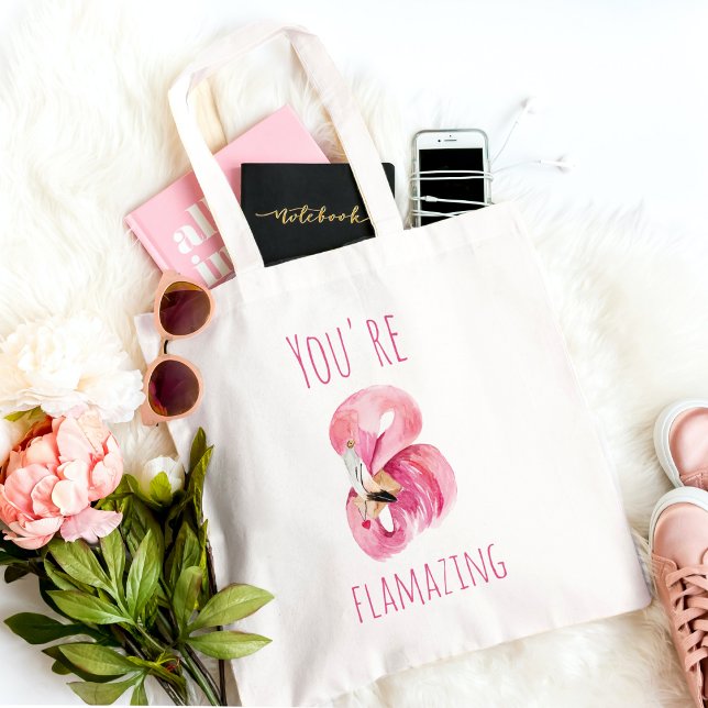 Bolso De Tela Moderno, Es Flamante Belleza Flamingo Rosa (Subido por el creador)