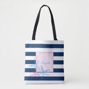 Bolso De Tela Moderno Estriado, Hibisco de Hawái - Personalizado