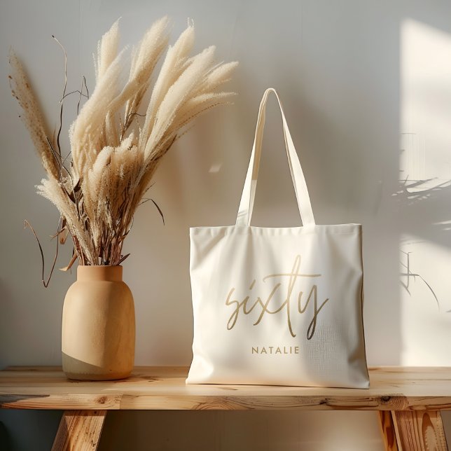 Bolso De Tela Moderno guión elegante de 60 años simple (Subido por el creador)