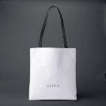 Bolso De Tela Moderno guión plateado Monogramado de la dama de h<br><div class="desc">Este moderno libreto de plata monogramado en la mochila de tote de la dama de honor es el regalo perfecto para ella. El sencillo diseño de color gris plateado presenta una tipografía industrial única con un estilo boho moderno. Personalizable de cualquier color. Mantenga el diseño minimalista y elegante, tal como...</div>