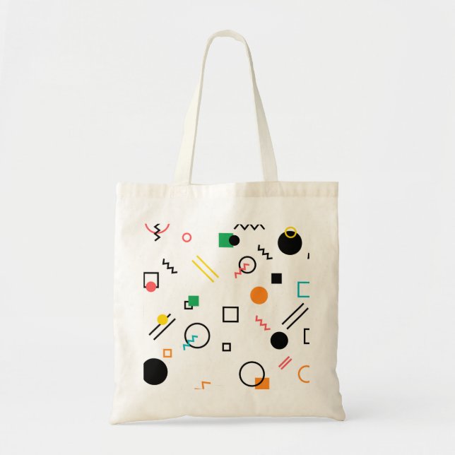 Bolso De Tela Moderno, juguetón, fresco, de moda, Memphis (Frente)