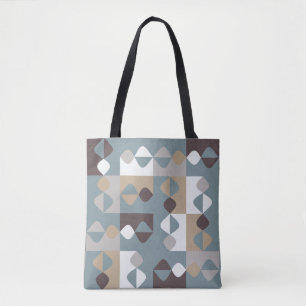 Bolso De Tela Moderno Mid Century - Caramelo De Chocolate Mint
