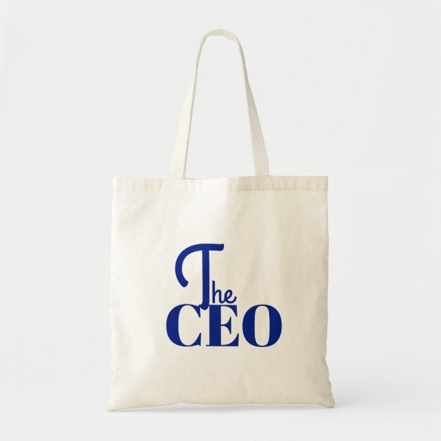 Bolso De Tela Moderno Minimal El CEO Azul (Frente)