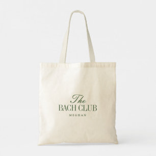 Bolso De Tela Moderno Minimalista "The Bach Club" Nombre Despedi