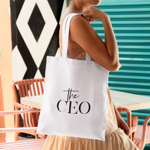 Bolso De Tela Moderno Mínimo El CEO Negro