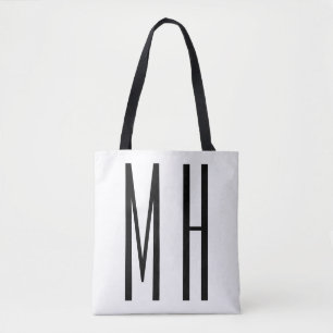 Bolso De Tela Moderno Monograma Profesional Llanto Minimalista
