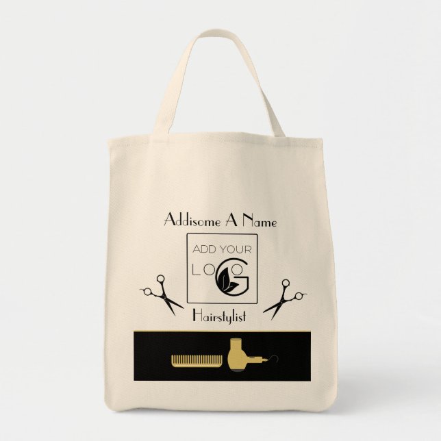 Bolso De Tela Moderno negocio de marketing de compañías de peluq (Frente)