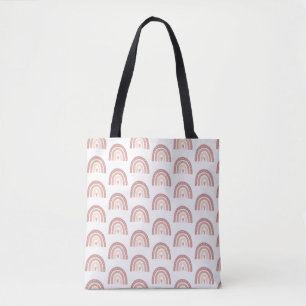 Bolso De Tela Moderno Pastel Rosa Arcoiris Boho Patrón de tu nom