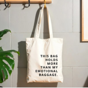 Bolso De Tela Moderno Personalizado Gracioso Texto de moda Negro
