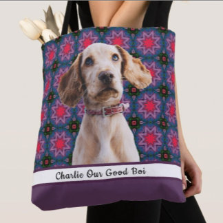 Bolso De Tela Moderno regalo fotográfico lindo cachorro Perro am