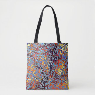Bolso De Tela Moderno Resumen Arte Rojo Amarillo Negro