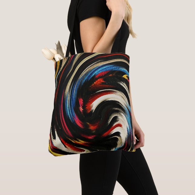 Bolso De Tela Moderno Swirl Resumen Arte (Detalle)