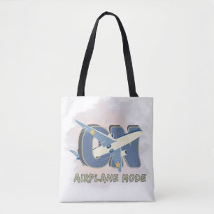 Bolso De Tela Modo Avión Activado - Viaje Divertido